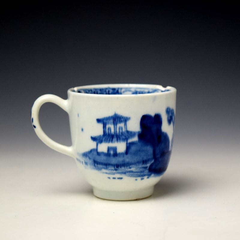 Two Pagoda and Triangular Fence Pattern Coffee Cup c1758 (3)