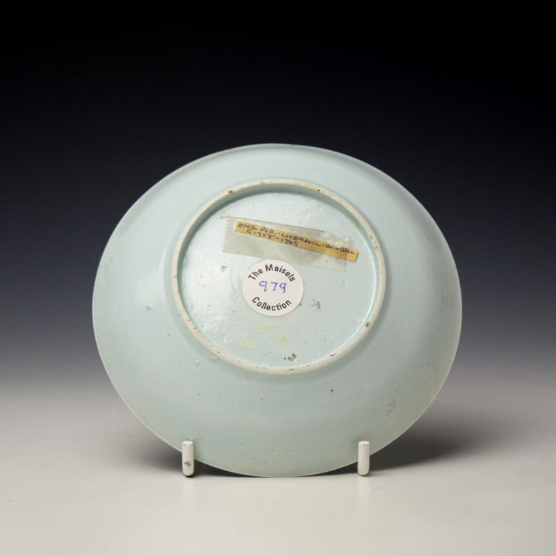 Vauxhall Angled Fence and Bamboo Pattern Saucer 1755-58 (2)