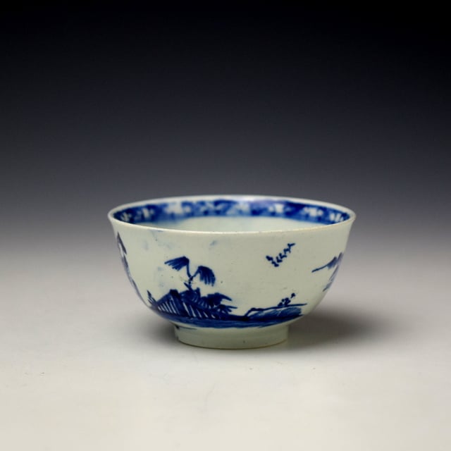 Vauxhall Chinaman and Fence Pattern Teabowl and Saucer c1755-60 (5)