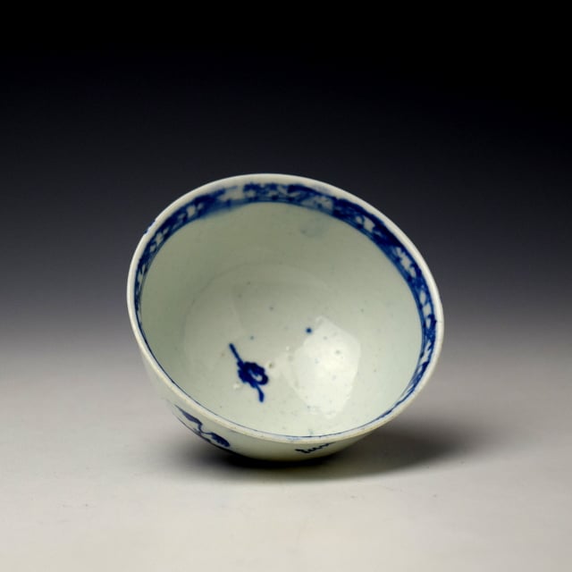 Vauxhall Chinaman and Fence Pattern Teabowl and Saucer c1755-60 (6)