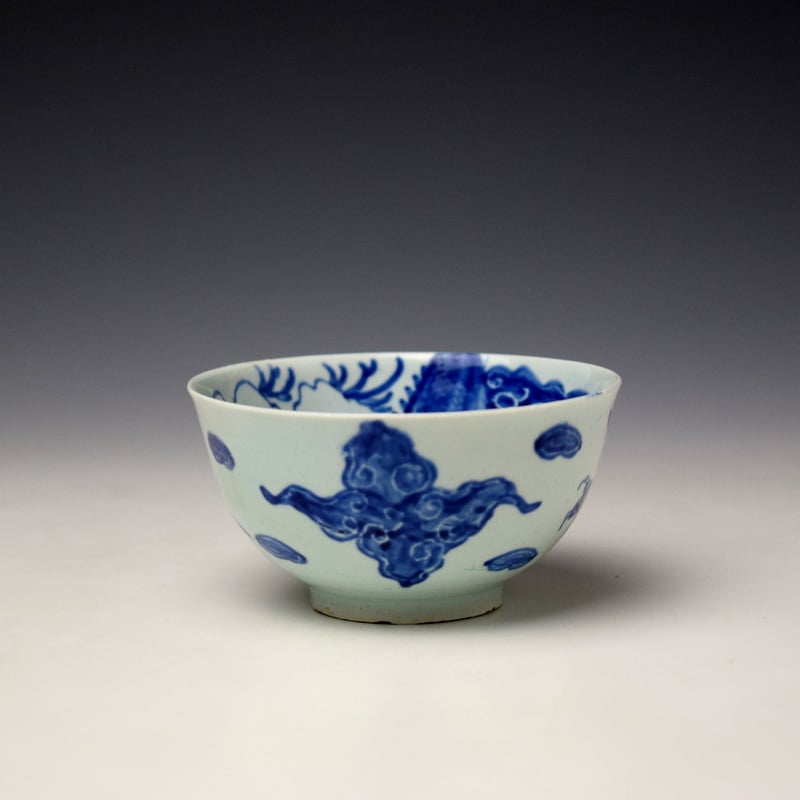 Vauxhall Dragon Pattern Teabowl and Saucer c1754-56 (2)