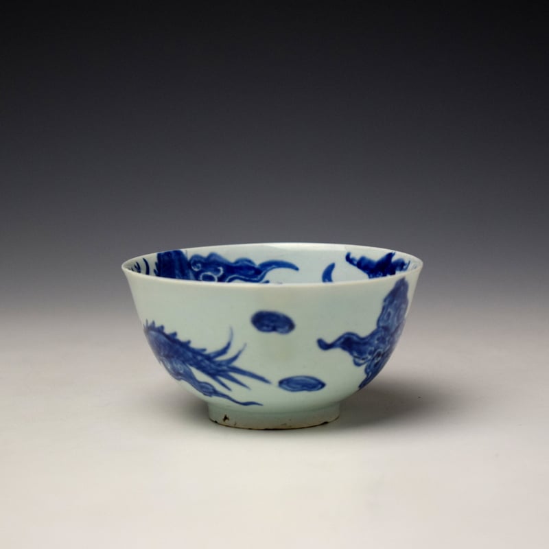 Vauxhall Dragon Pattern Teabowl and Saucer c1754-56 (3)