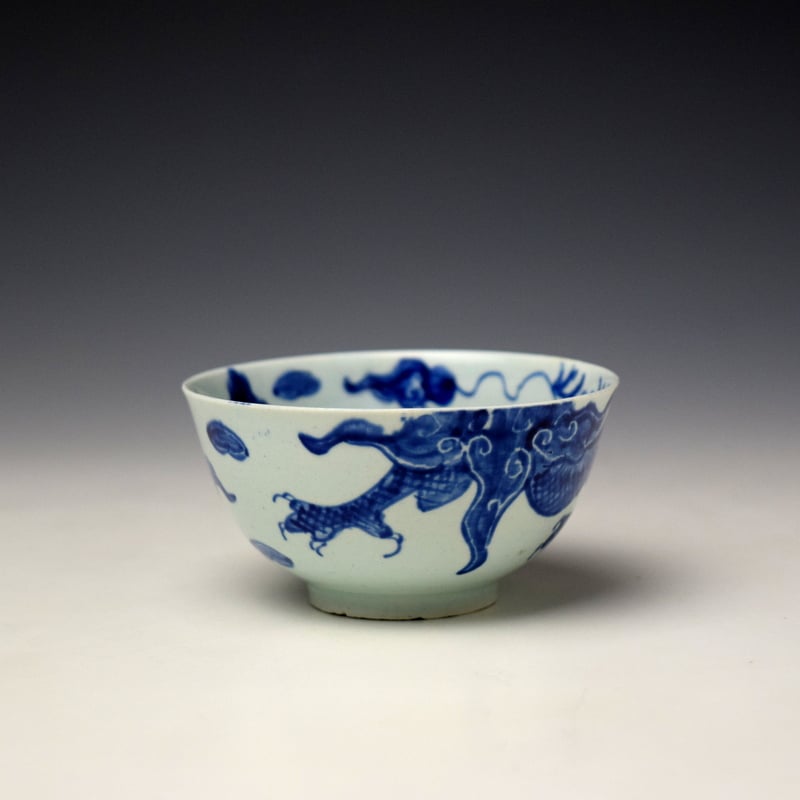Vauxhall Dragon Pattern Teabowl and Saucer c1754-56 (5)
