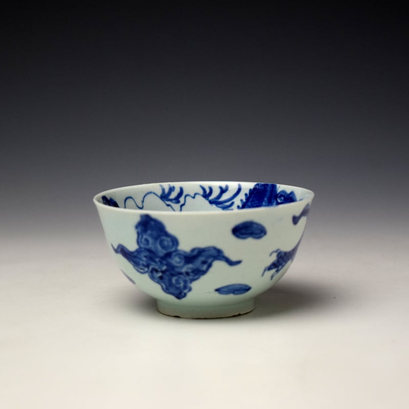 Vauxhall Dragon Pattern Teabowl and Saucer c1754-56 (6)