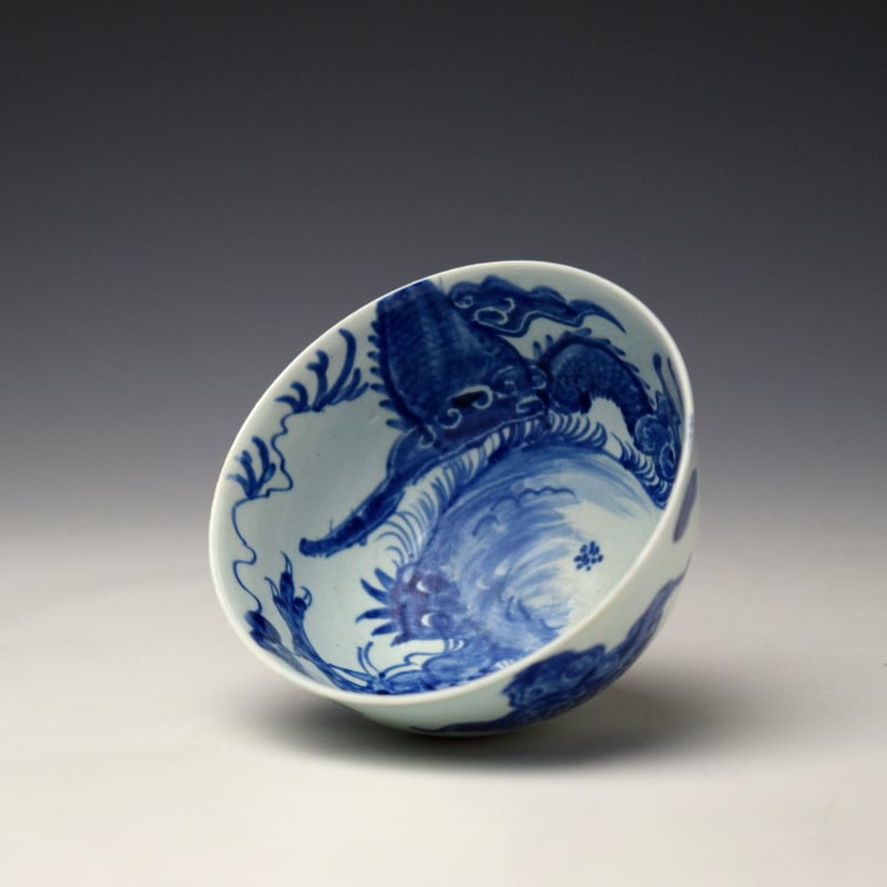 Vauxhall Dragon Pattern Teabowl and Saucer c1754-56 (7)