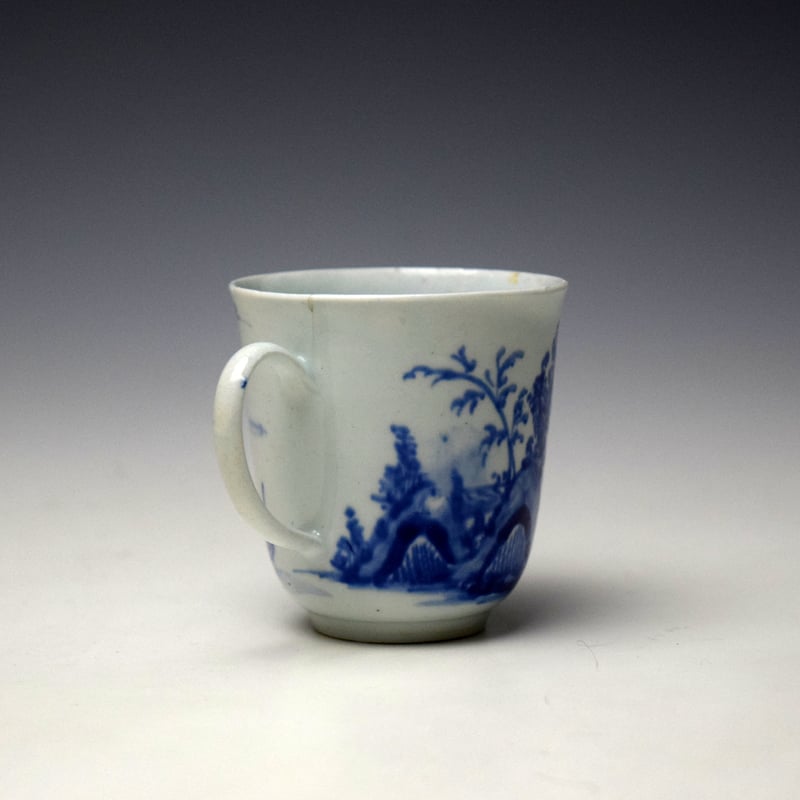 Vauxhall Fisherman and Rocky Landscape Pattern Coffee Cup c1755-60 (4)