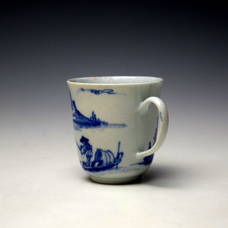 Vauxhall Fisherman and Rocky Landscape Pattern Coffee Cup c1755-60 (5)