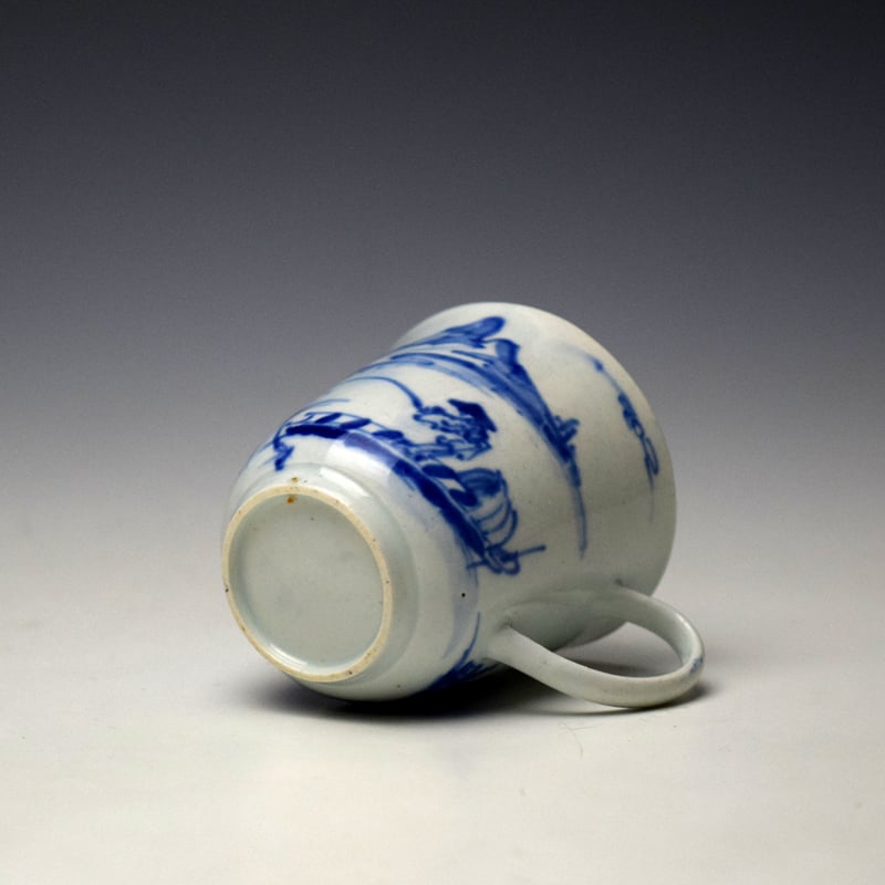 Vauxhall Fisherman and Rocky Landscape Pattern Coffee Cup c1755-60 (6)
