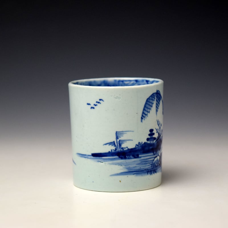 Vauxhall Flagged Rock Pattern Coffee Can c1755-60 (2)