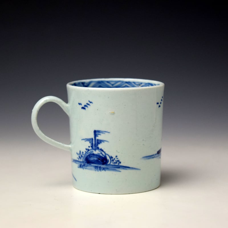 Vauxhall Flagged Rock Pattern Coffee Can c1755-60 (3)