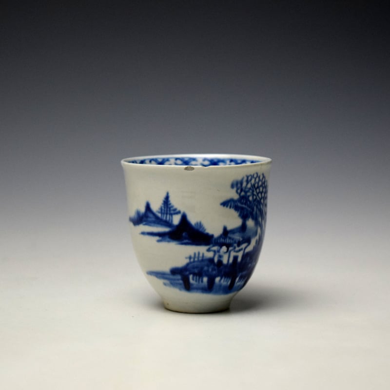 Vauxhall House by a Blossoming Tree Pattern Coffee Cup c1755-60 (2)