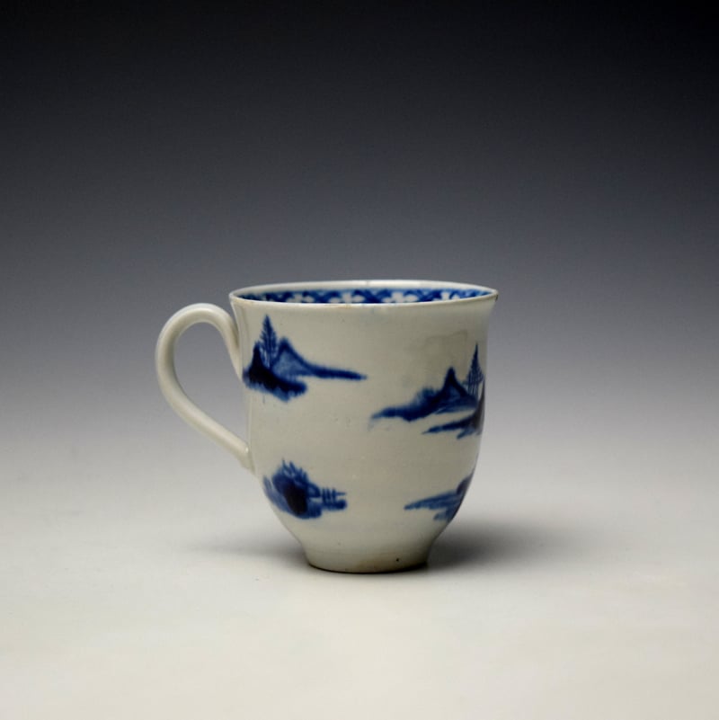 Vauxhall House by a Blossoming Tree Pattern Coffee Cup c1755-60 (3)
