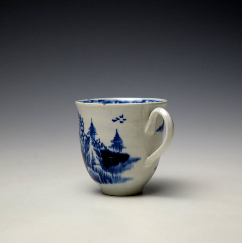 Vauxhall House by a Blossoming Tree Pattern Coffee Cup c1755-60 (5)