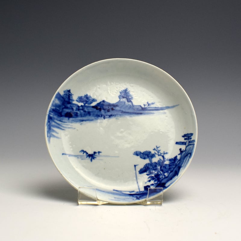 Vauxhall Island with Boat Pattern Tea Bowl and Saucer c1756-58 (1)