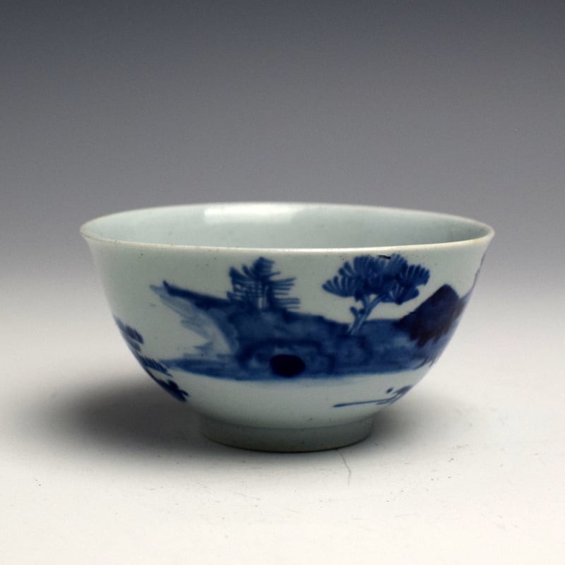 Vauxhall Island with Boat Pattern Tea Bowl and Saucer c1756-58 (4)