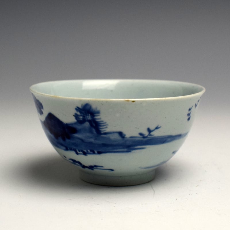 Vauxhall Island with Boat Pattern Tea Bowl and Saucer c1756-58 (5)
