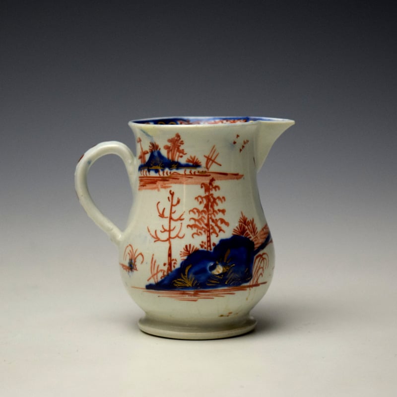 Vauxhall Man On a Bridge Pattern Sparrow Beak Jug c1760-64 (3)