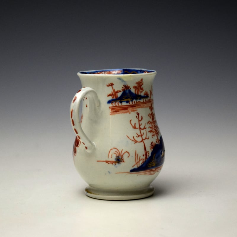 Vauxhall Man On a Bridge Pattern Sparrow Beak Jug c1760-64 (4)