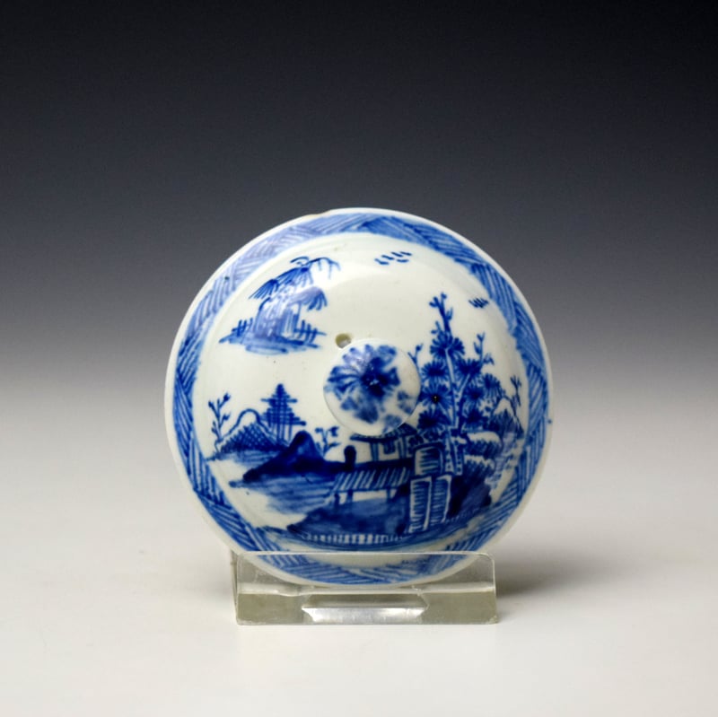 Vauxhall Pagoda And Pine Tree Pattern Teapot and Cover c1755-60 (11)