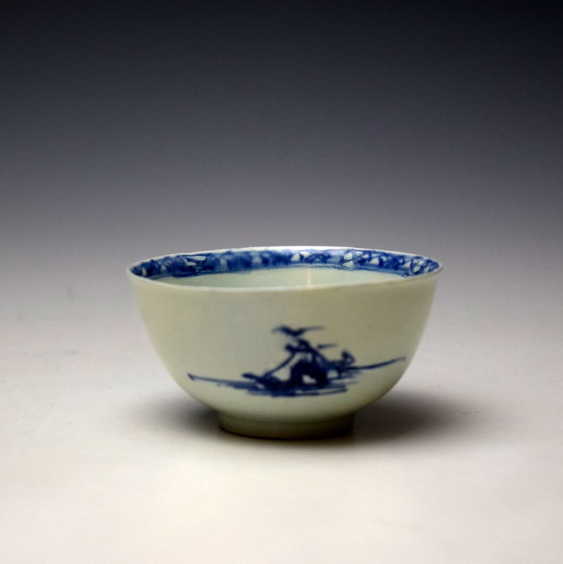 Vauxhall Pine Trees Pattern Teabowl and Saucer c1755 (4)
