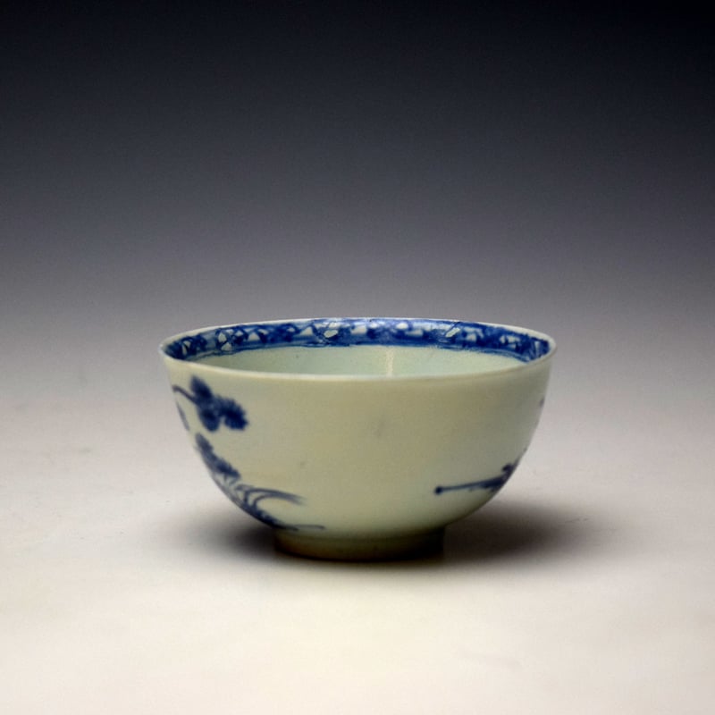 Vauxhall Pine Trees Pattern Teabowl and Saucer c1755 (5)