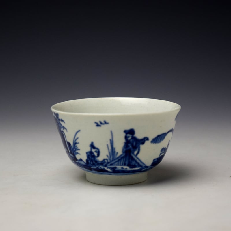 Vauxhall Two Chinaman and Fence Pattern Teabowl c1757