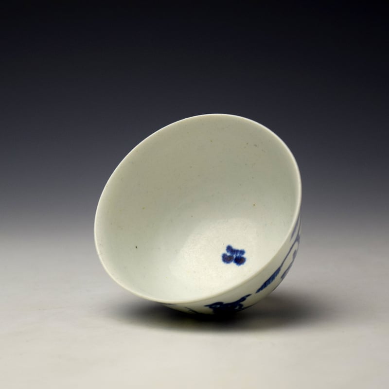 Vauxhall Two Chinaman and Fence Pattern Teabowl c1757 (5)