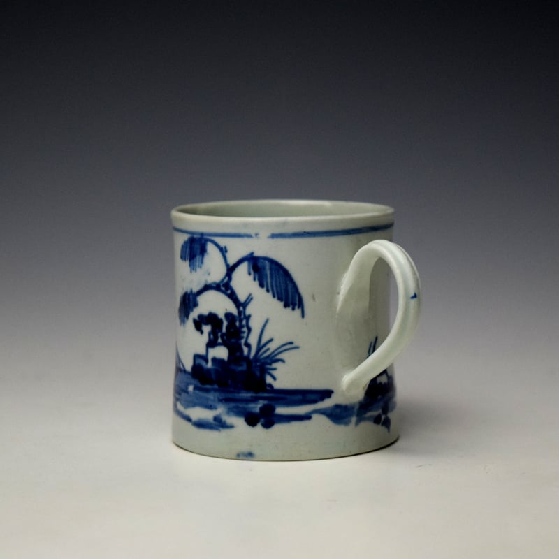 Vauxhall Two Chinamen and Triangular Fence Pattern Coffee Can c1757-62 (5)