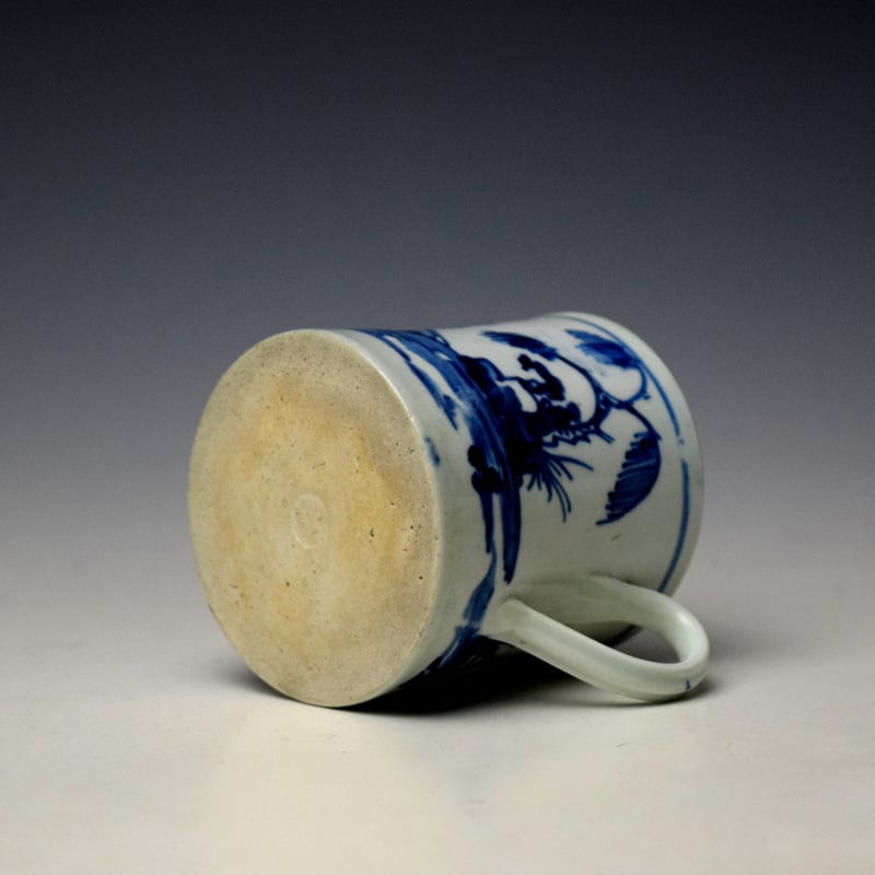 Vauxhall Two Chinamen and Triangular Fence Pattern Coffee Can c1757-62 (7)