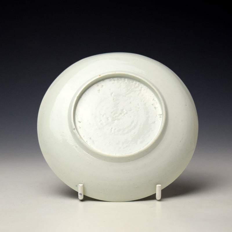 Vauxhall Two Chinamen and Triangular Fence Pattern Teabowl and Saucer c1757-62 (9)