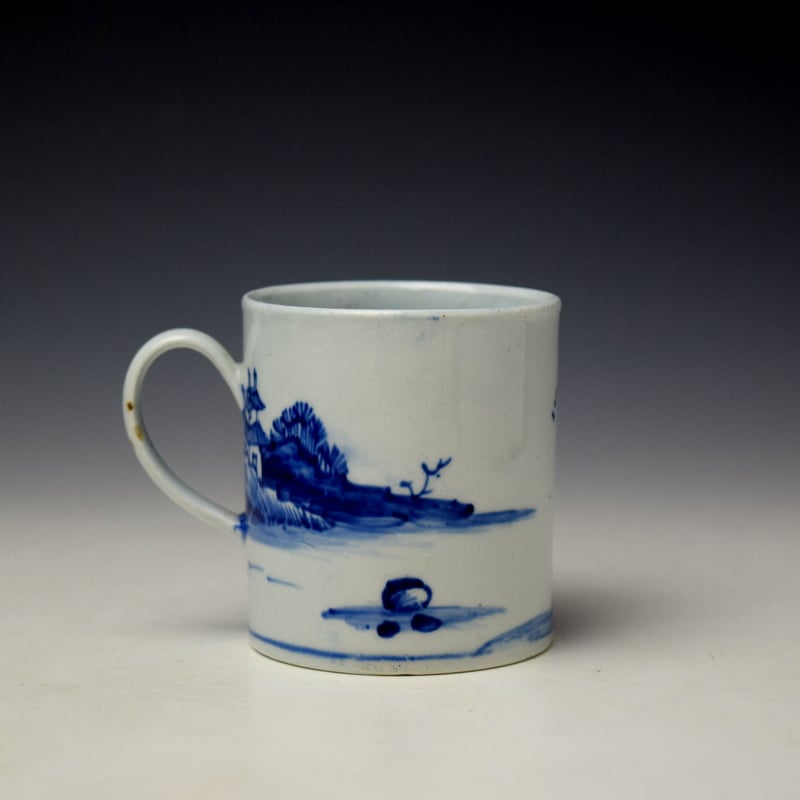Vauxhall Two Men on a Island Pattern Coffee Can c1756-60 (3)