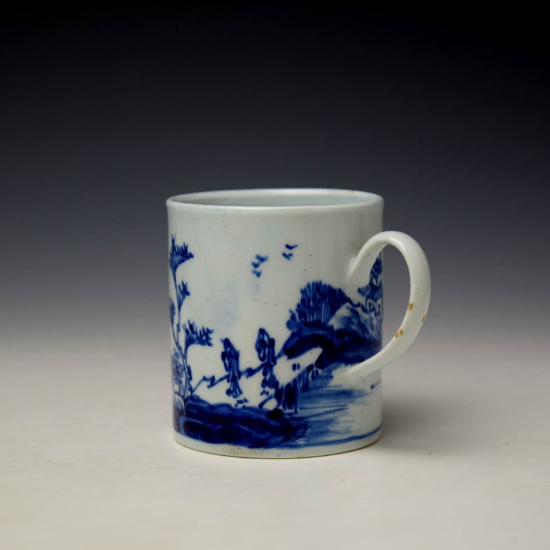 Vauxhall Two Men on a Island Pattern Coffee Can c1756-60 (5)
