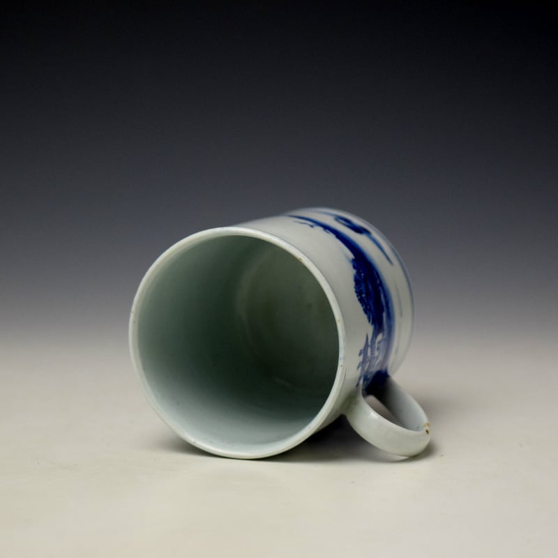 Vauxhall Two Men on a Island Pattern Coffee Can c1756-60 (6)