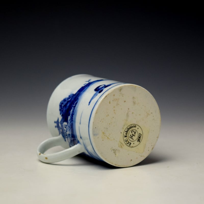 Vauxhall Two Men on a Island Pattern Coffee Can c1756-60 (7)