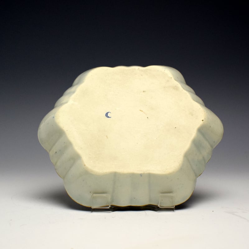 Worcester Arguement Pattern Hexagonal Teapot Stand c1780 (2)