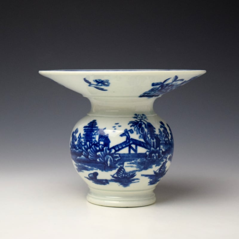 Worcester Argument Pattern Spittoon c1775-85 (1)