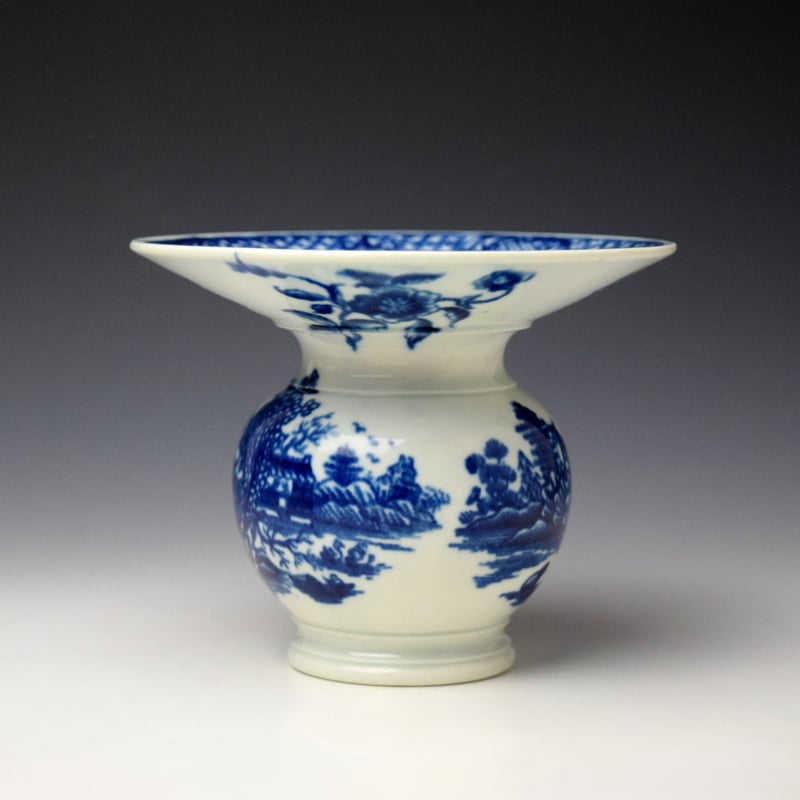 Worcester Argument Pattern Spittoon c1775-85 (2)