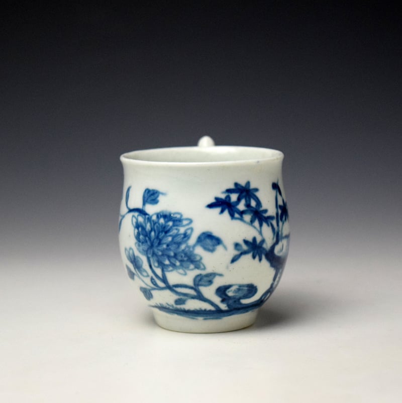 Worcester Bamboo Root Pattern Bell Shaped Coffee Cup c1755 (2)