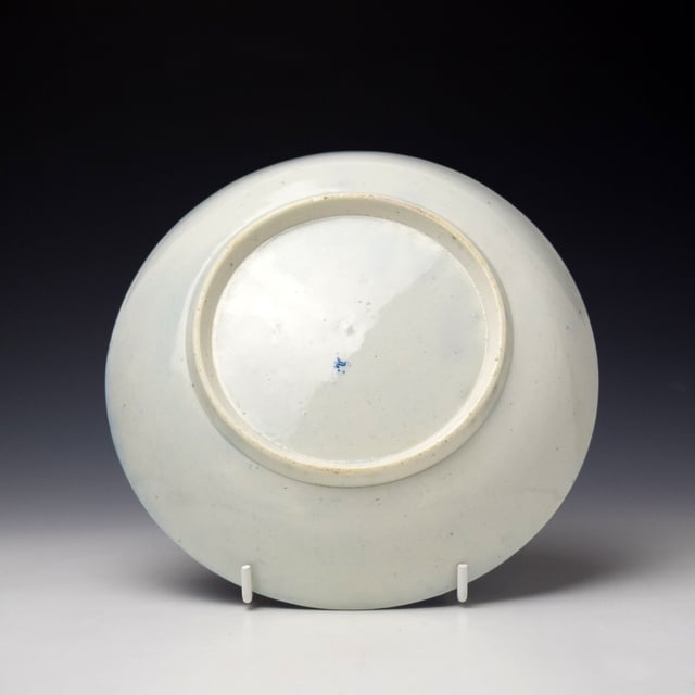 Worcester Bandstand Pattern Saucer Dish c1780-90 (2)