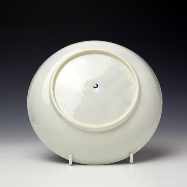 Worcester Bat Pattern Saucer Dish c1780-90 (2)