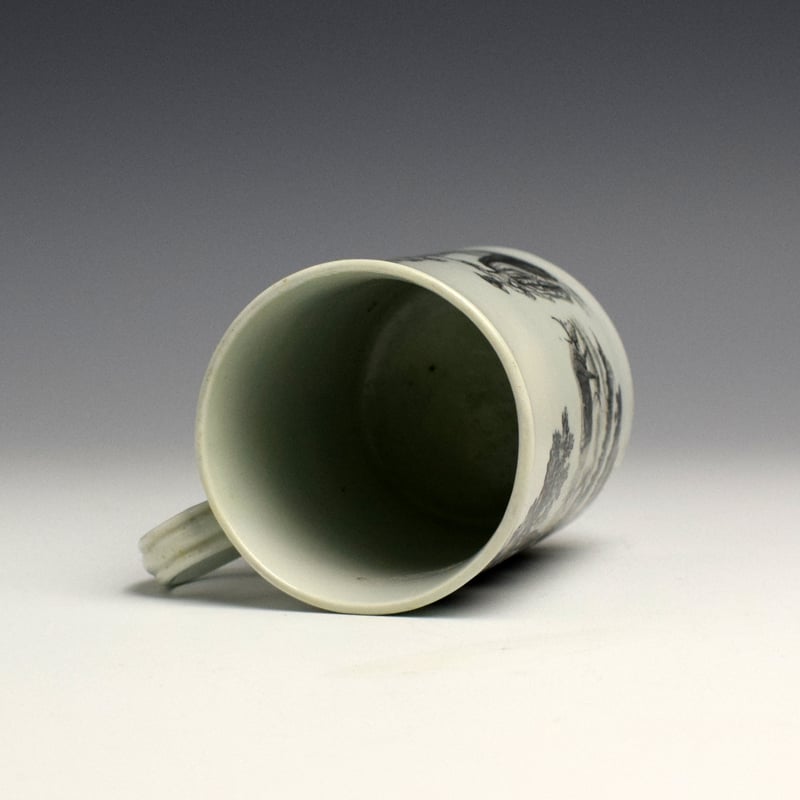 Worcester Blackprinted Small Mug c1760 (11)