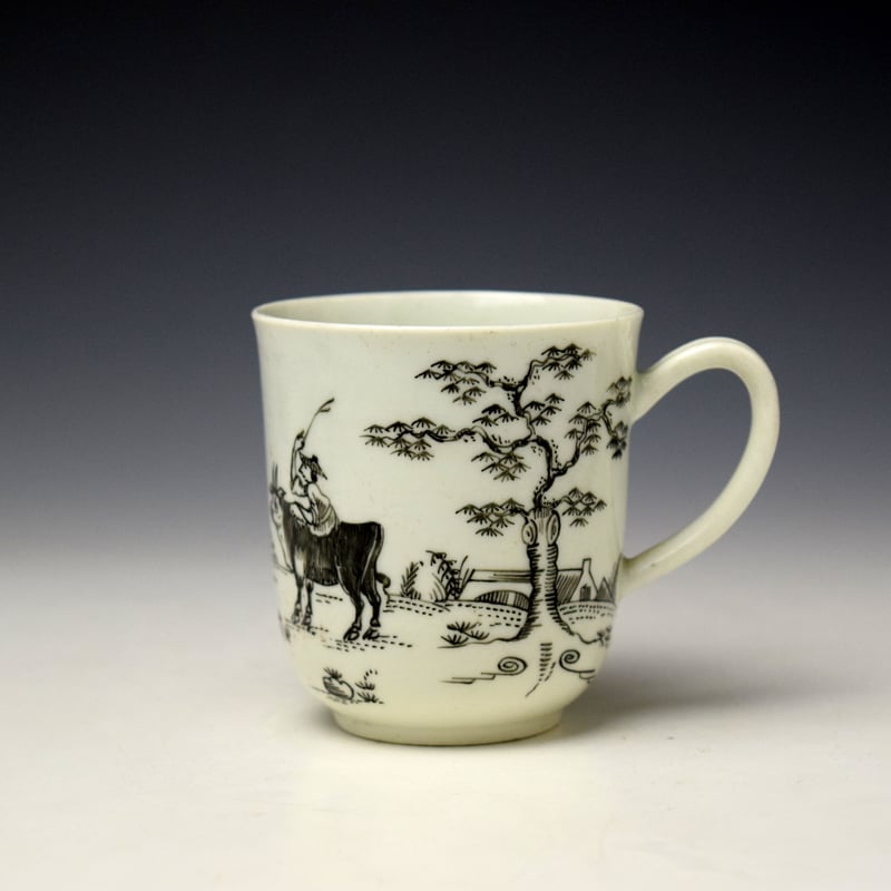 Boy on Buffalo Pattern Coffee Cup c1754-58