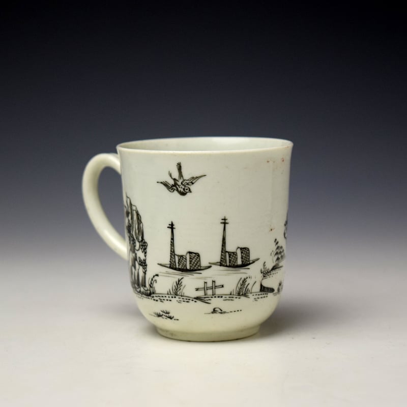 Worcester Boy On Buffalo Pattern Coffee Cup c1754-58 (3)
