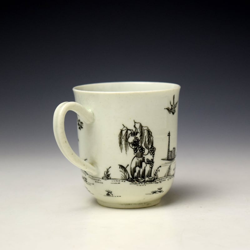 Worcester Boy On Buffalo Pattern Coffee Cup c1754-58 (4)