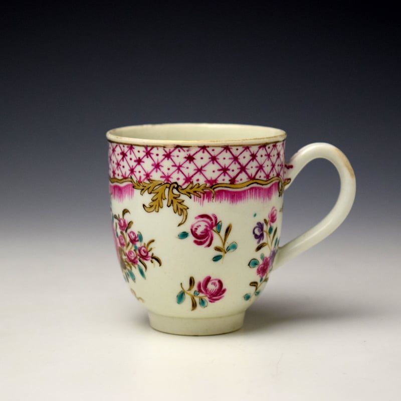 Worcester Campangnie Des Indies Pattern Coffee Cup c1770-75 (1)