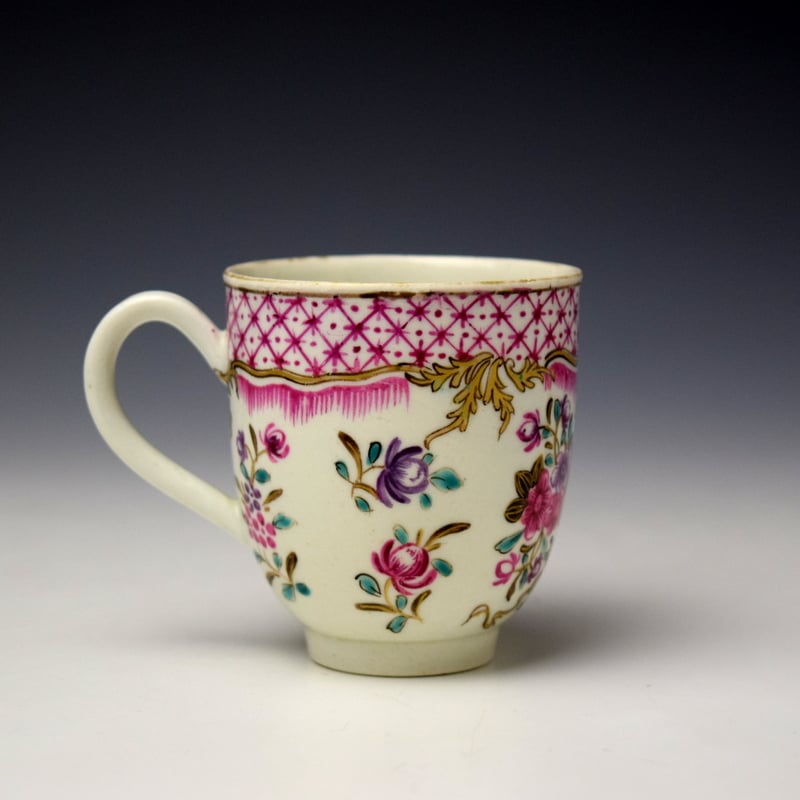 Worcester Campangnie Des Indies Pattern Coffee Cup c1770-75 (3)