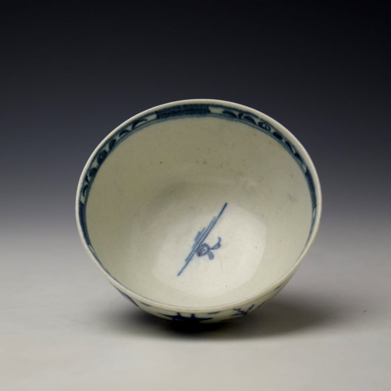 Worcester Candle Fence Pavilion Pattern Teabowl and Saucer c1770 (5)