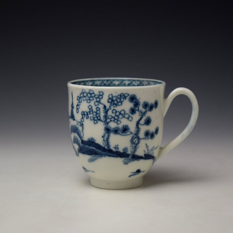 Early Workman's Marked Cannonball Pattern Coffee Cup c1758-60