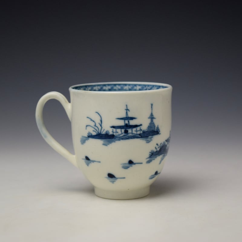 Worcester Cannonball Pattern Coffee Cup c1758-60 (3)