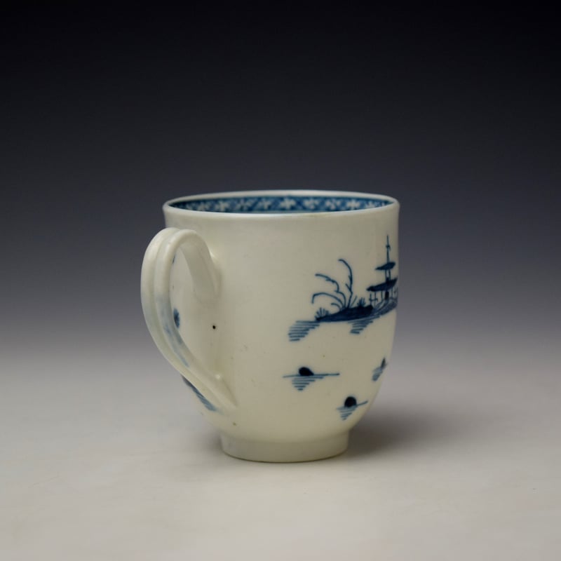 Worcester Cannonball Pattern Coffee Cup c1758-60 (4)